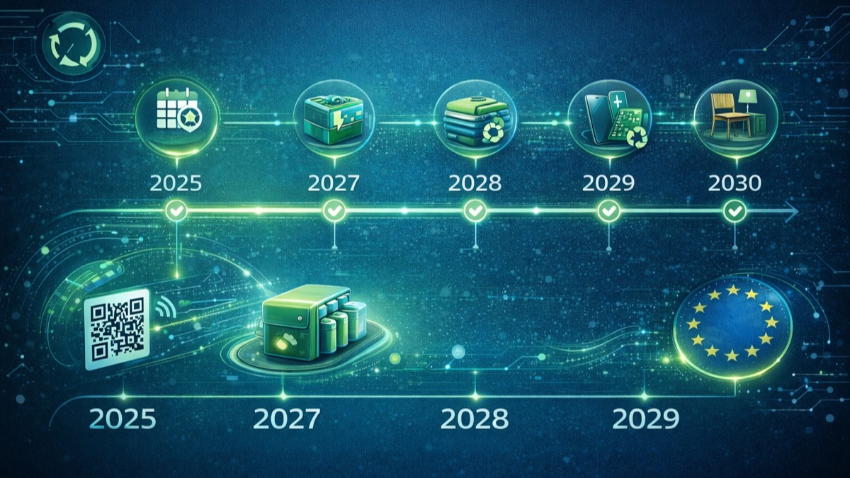 Digitale Produktpas tidslinje og EU-krav
