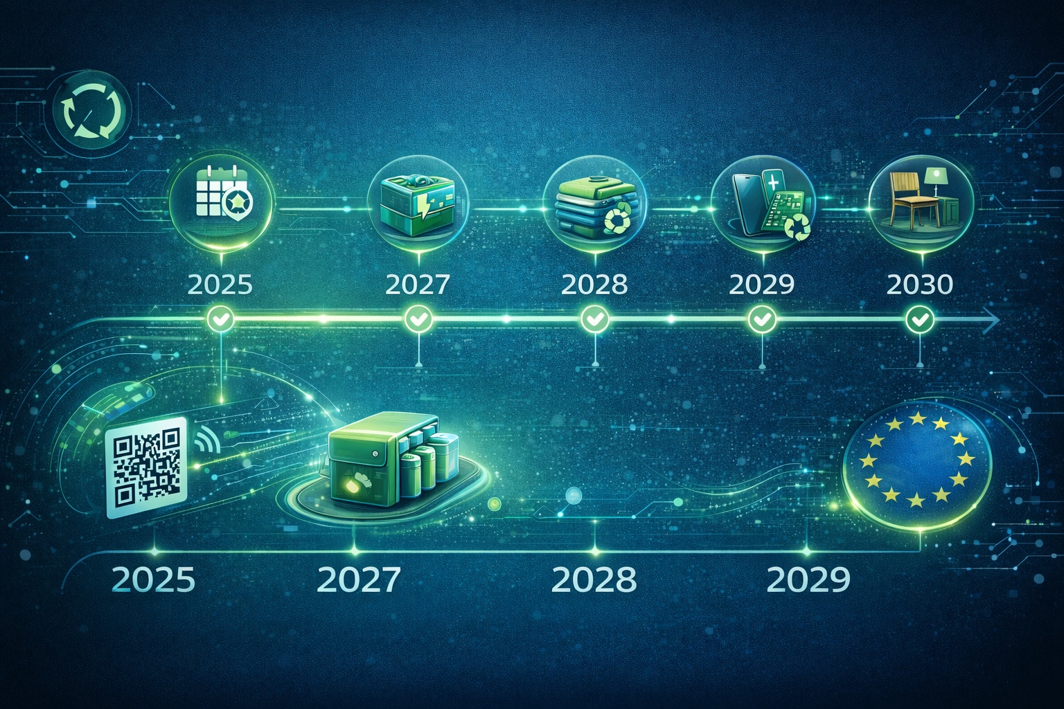 Digitale produktpas tidslinje