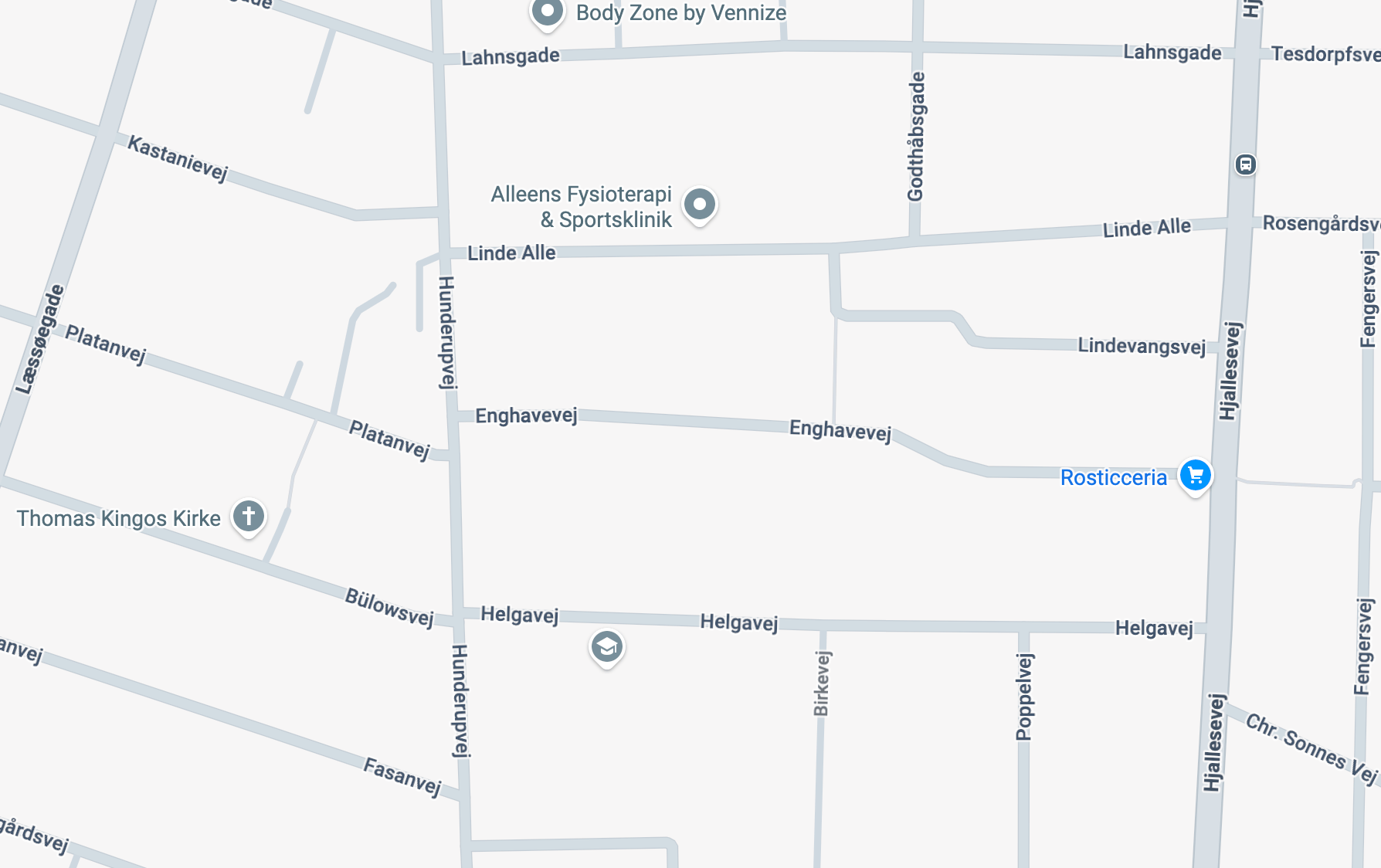 Kort over Syntakk lokation — Helgavej 26, Odense