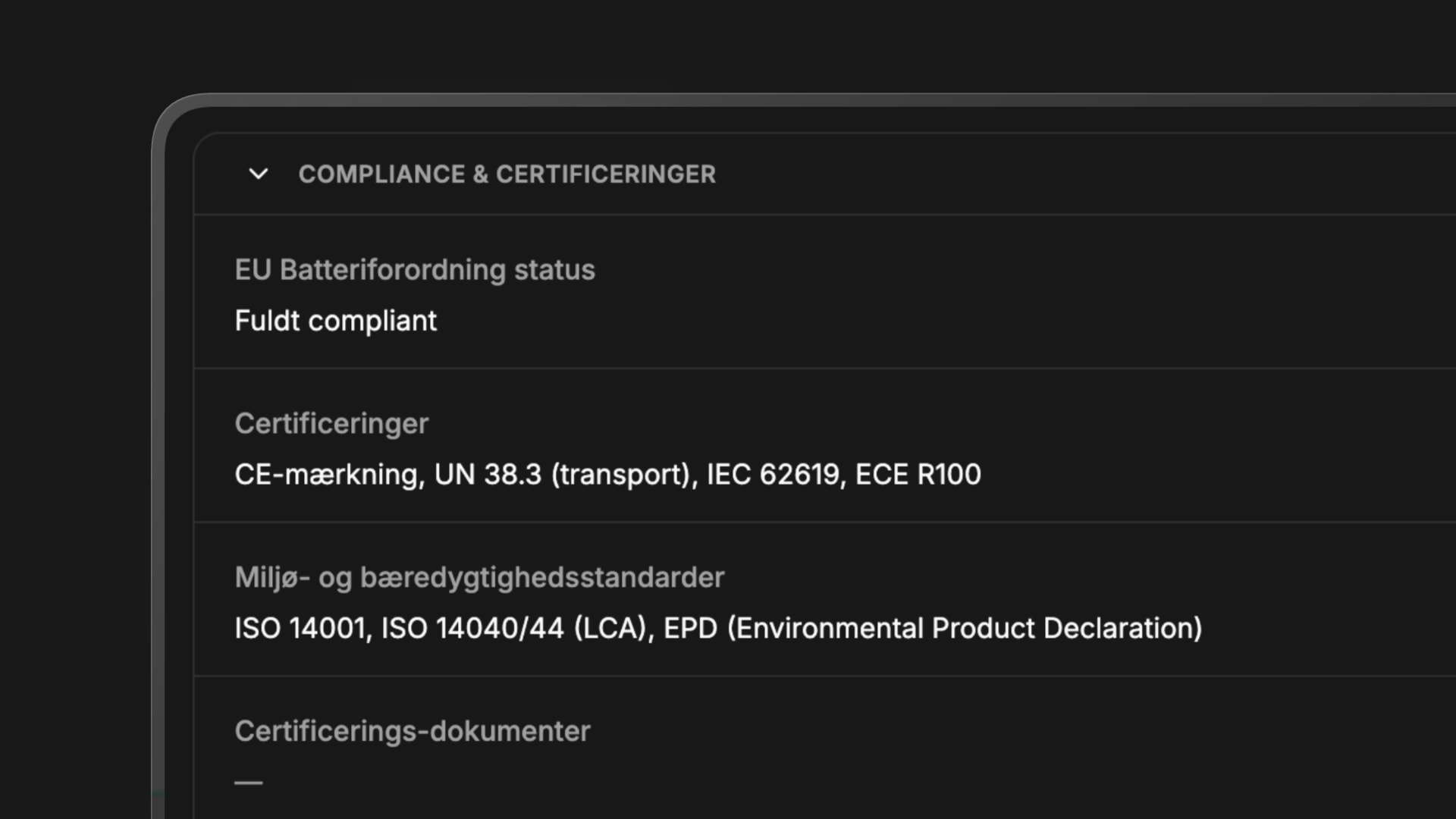 Syntakk compliance og certificeringer med CE-mærkning til digitalt batteripas